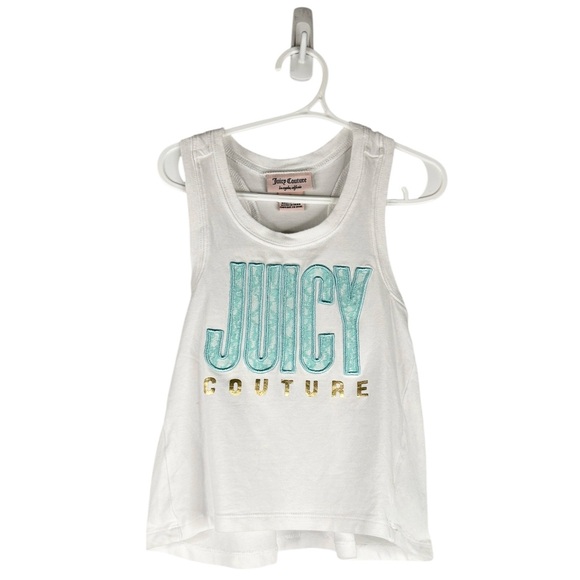 Juicy Couture Other - Juicy Couture Girl's White Summer Spring Casual Spellout Tank Top Size 5